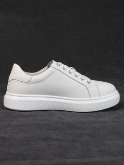 05-SD12-1D WHITE Кроссовки женские (натуральная кожа)