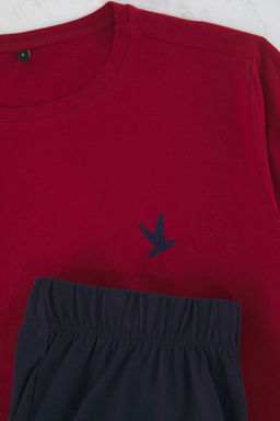 TRENDYOL MAN Siyah Slim Fit Kus Nak?sl? Sortlu Orme Pijama Tak?m? TMNSS25PT00073 - Trendyolmilla фото 6