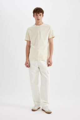 Футболка стандартного кроя с круглым вырезом и короткими рукавами с принтом - Defacto фото 2