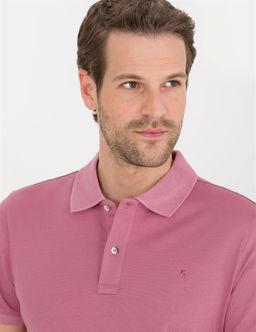 Pembe Slim Fit Polo Yaka Merserize Ti__rt