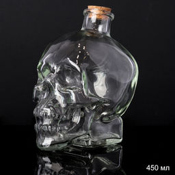 Графин-штоф Череп 450 мл / CH-400 /уп 30/ пробковая крышка