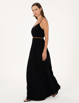 Siyah Regular Fit Dokuma Elbise - Pierre cardin фото 3
