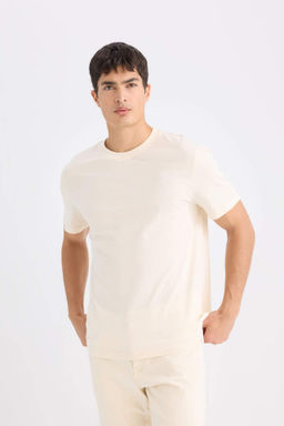 New Regular Fit Bisiklet Yaka Basic Duz K?sa Kollu Tisort - Defacto фото 24