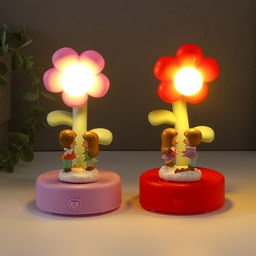 Фигурка светящаяся Малыши под цветочком, 8?8?15 см, МИКС