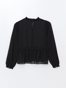 Ba?lamal? Yaka Dokulu Kad?n Bluz