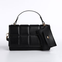 Сумка с клапаном, с кошельком, цвет черный 20*12*7 см - Nazamok фото 2