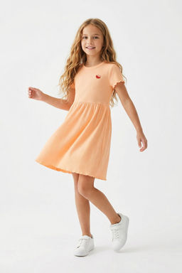 Ac?k Pembe K?z Cocuk Pamuklu Esnek Mini Nak?sl? Orme Elbise TKDSS25EL00008 - Trendyolmilla фото 10