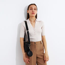 Сумка кросс-боди на молнии, цвет чёрный - Simaland фото 10