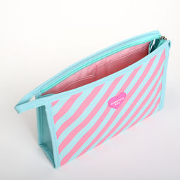 Косметичка на молнии, треугольная, с рисунком Sweetcol girl, бирюзовая - Simaland фото 3