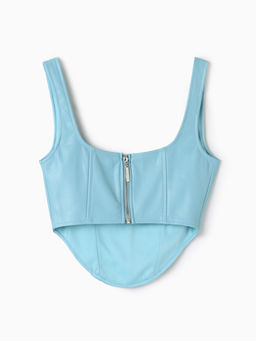 Корсет женский кожаный MIST, размер 48 (XL), голубой