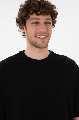 Erkek Long Fit Bisiklet Yaka Siyah Basic Ti__rt Sepette S_rpriz _ndirim - U.s. polo assn фото 3