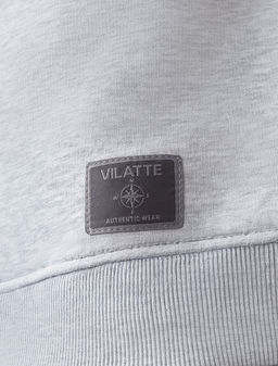 Свитшот Vilatte U49.018 футер серый меланж  фото 2
