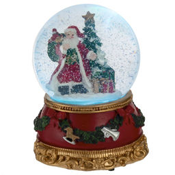 Фигурка декор в стекл шаре "Дед Мороз", D 9.5 см, L9,5 W9,5 H14 см