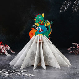 Салфетница деревянная Доляна Дракоша с леденцом, символ года 2024, 221010 см  фото 2