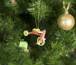 Елочная игрушка - Детский велосипед 410-3 Classic Lime Wheels