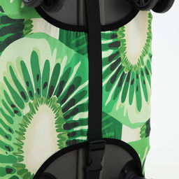 Чехол на чемодан на колёсах, 28" (L), с принтом, зелёный