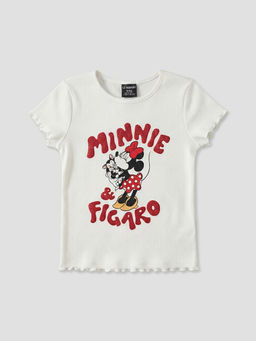 Minnie Mouse Bask?l? K?z ?ocuk Bluz ve ?ort Etek