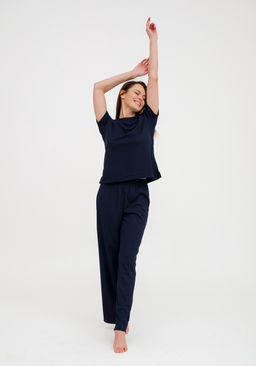 Костюм женский из лапши Леопард темно-синий - Амадэль фото 4