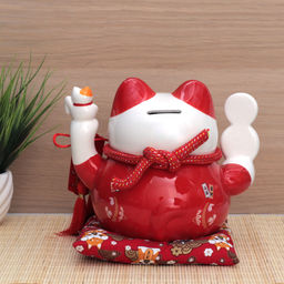 Копилка Кот манэки-нэко на коврике 16,5 см / C12 /уп 18/ - ГалеонТрейд фото 7