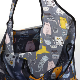 Цена за 2 шт. Сумка хозяйственная без застёжки, складная, цвет чёрный