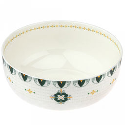 "Мадрид" Салатник фарфоровый 1,35л, д18х7,7см, тонкостенный, деколь с золотом, в коробке (Китай)