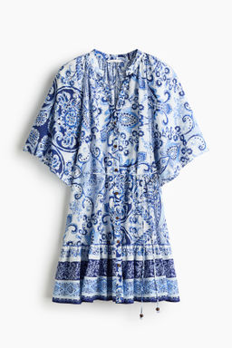 Tie-belt shirt dress