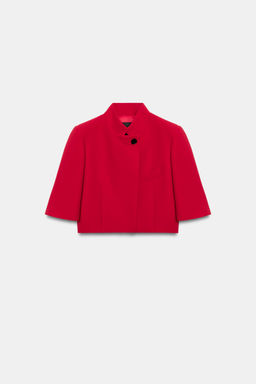 BLAZER CROPPED MANGA CORTA ZW COLLECTION / Rojo - Zara фото 5