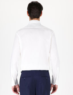 Белая базовая рубашка приталенного кроя с длинным рукавом - Cacharel фото 3