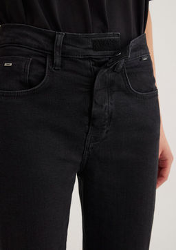 Lilyana Adaptive Puslu Gri Jean Pantolon - Mavi фото 9