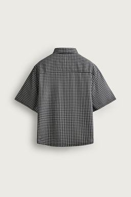 CAMISA RELAXED FIT JACQUARD CUADROS / Azul - Zara фото 8