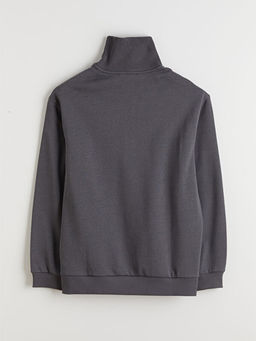 Dik Yaka Erkek Sweatshirt