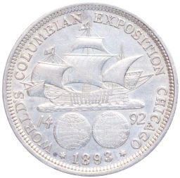 Монета 1/2 доллара 1893 года США Колумбийская выставка в Чикаго