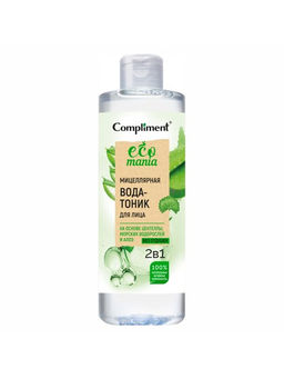 "Compliment" Ecomania Мицел.вода-тоник д/лица 2в1 на основе центеллы 400мл.12 /915939