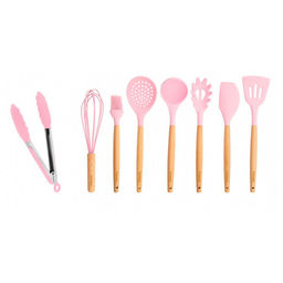 Набор кухонных принадлежностей из силикона 9 предметов Pink kuk-04/09011301 - Kukmara фото 3