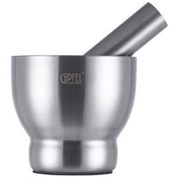 51740 GIPFEL Ступка 12,5х11,5 см с пестиком 15 см. Материал: нержавеющая сталь 18/10  фото 5
