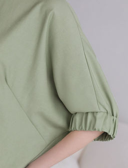 Свободная блузка с вырезом лодочка из плотного лиоцелла