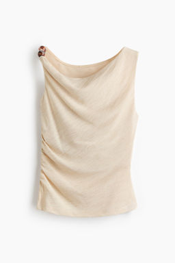 Top drapeado con cuentas decorativas - H&m фото 2