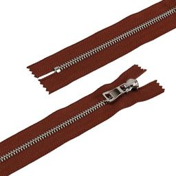 Молния Металл декоративная Gamma Premium MLP-5 18 см под серебро серебро однозамковая Тип 5 1 шт неразъёмная КАШТАНОВЫЙ