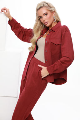 Костюм брючный под замшу с накладными карманами - Dstrend фото 5