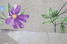 Рогожка Бабочки в цветах, ш.1.5м, хлопок-100%, 170гр/м.кв - Купава фото 3