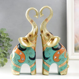 Набор фигурок полистоун Африканский слон, 2 шт., 6?17?21 см