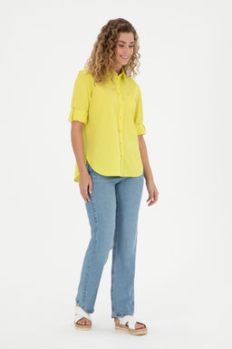 U. S. Polo Assn / Женская рубашка с длинным рукавом фисташкового цвета - U.s. polo assn фото 11