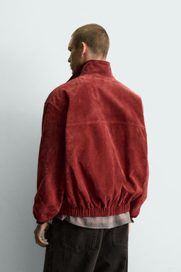 RELAXED FIT LEATHER JACKET - Zara фото 12