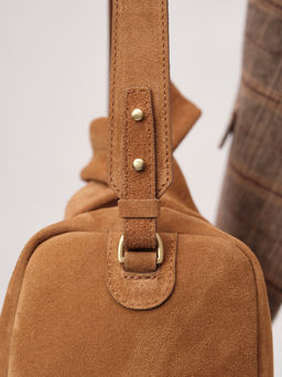 Замшевая сумка Bowling DBR 31378 светло-коричневый  фото 12