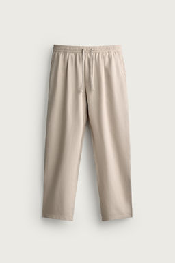 PANTAL?N RELAXED FIT 100% LYOCELL / Beige - Zara фото 5