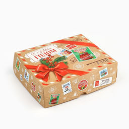 Цена за 5 шт. Упаковка для кондитерских изделий «Новогодняя почта», 20×17×6 см