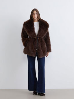 ?al Yaka Oversize Kad?n K?rk Kaban