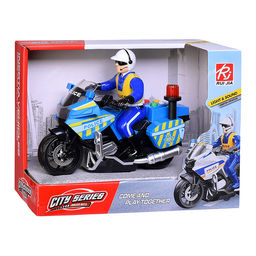 Машина "Мотопатруль" 1:20,  цвет синий, в коробке