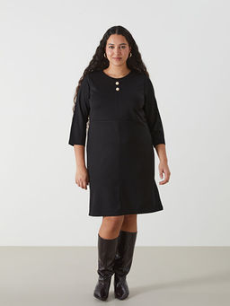 Bisiklet Yaka Elbise