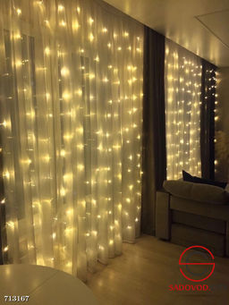 Новогодняя гирлянда штора